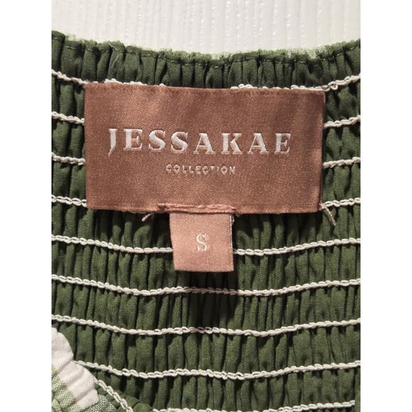 JessaKae Orchard Green & White Gingham Dress Cottagecore Prariecore Elastic | S - Picture 7 of 16